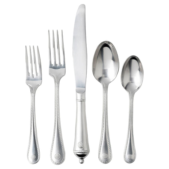 Juliska Berry & Thread 5 piece Setting Flatware - Bright Satin